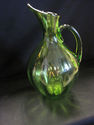 Hand Blown Artist Glass Pitcher - Green