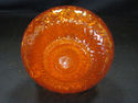 Orange Blown Glass Pitcher - Clear Glass Handle