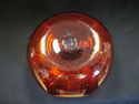 Handblown Deep Red Pinched Glass Bowl