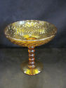 Amber Colored Glass Compote/Candy Dish