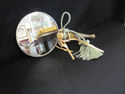 Antique Gold/Silver Metal Vanity Mirror with Tassl