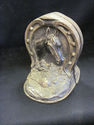 Vintage Pair of Cast Metal Horse/Horseshoe Bookend