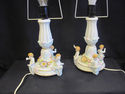 Antique French Porcelain Handpainted Lamps and Sha