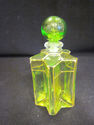 Green and Gold Perfume Bottle with Stopper - Italy