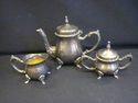 Silverplated Child's Teapot, Creamer and Sugar Set