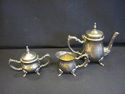 Silverplated Child's Teapot, Creamer and Sugar Set