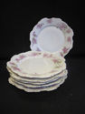 Six German Porcelain Desert Plates - Pnk Forals