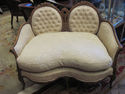 Antique French Settee - Cream Upholstery