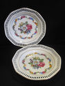 Set of Two Floral Reticulated Plates - W. Germany