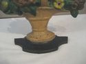 Large AnTIQUE Cast Iron Door Stop - Flower Basket