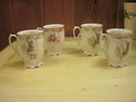 Set of Four Small Tea Cups - Austria - Pink Floral