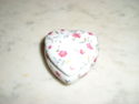 Antique Limoges Heart Shaped Trinket Box - Florals