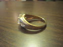 Antique Man's Ring - CZ Stones  - 10K Gold