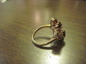 Vintage Ladies Ring - Granets and Diamond- 10K Gol