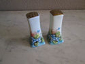 Antique handpainted Salt and Pepper Shakers - Blue