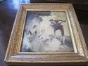 Antique Figural Framed Decoupage 