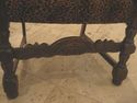 Vintage Hand Carved Chair Leopard Print