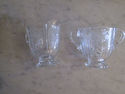 Etched Glass Creamer and Sugar Bowl