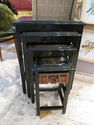 Vintage Asian set of Four Nesting Tables - Carved,