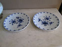 2 Pretty Delft Plate - Holland - Blue Handpainted 