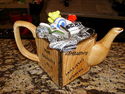 English Teapot Tea Pot - Crate w/Decorated Lid