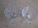 Etched Glass Creamer and Sugar Bowl