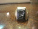 Antique Man's Ring - Onyx Cameo - 10K Gold