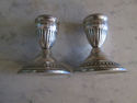 Antique Sterling Silver Candleholders - Weighted 