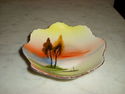 Antique Handpainted Noritake Dish - Boat and Trees