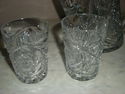 Vintage Crystal Pitcher and Four Tumblers