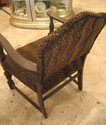 Vintage Hand Carved Chair Leopard Print