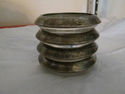 Antique Glass Coasters with Sterling Rims "Frank M