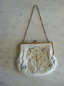 Beautiful Antique Handmade Beaded Purse - France