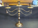 Solid Polished Brass Candlesticks - Three Candles