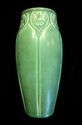 ROOKWOOD Matte Green 7" Art Deco Vase - Floral Des