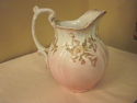 Antique Maddock Lamberton Pink Floral Pitcher