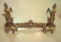 AnTIQue Brass Andirons and Fireplace Tools