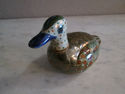 Brass and Handpainted Ceramic Duck