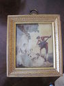 Antique Figural Framed Decoupage 