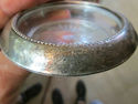 Antique Glass Coasters with Sterling Rims "Frank M