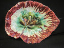 Majolica Leaf Dish - Dark Red