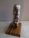 Wonderful Polished Web Stone on Zebra Wood Stand