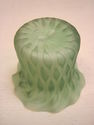 Murano Styled Satin Green Glass Toothpick Holder