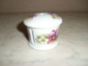 Beautiful Porcelain Stamp Holder - Purple Florals