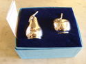 Pewter Salt and Pepper Set - Apple & Pear in Box