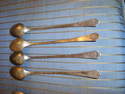 Set of Nine Iced Tea Spoons - Mixed Pattern - Silv