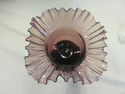 Beautiful Purple Art Glass Vase - Ruffled Edge