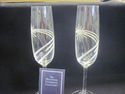 Pair of Waterford Crystal Champagne Flutes - Year 