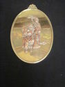 Brass and Copper Oriental Plaque - Lady & Man