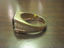 Men's Gold Ring - 10K - Smoky Topaz